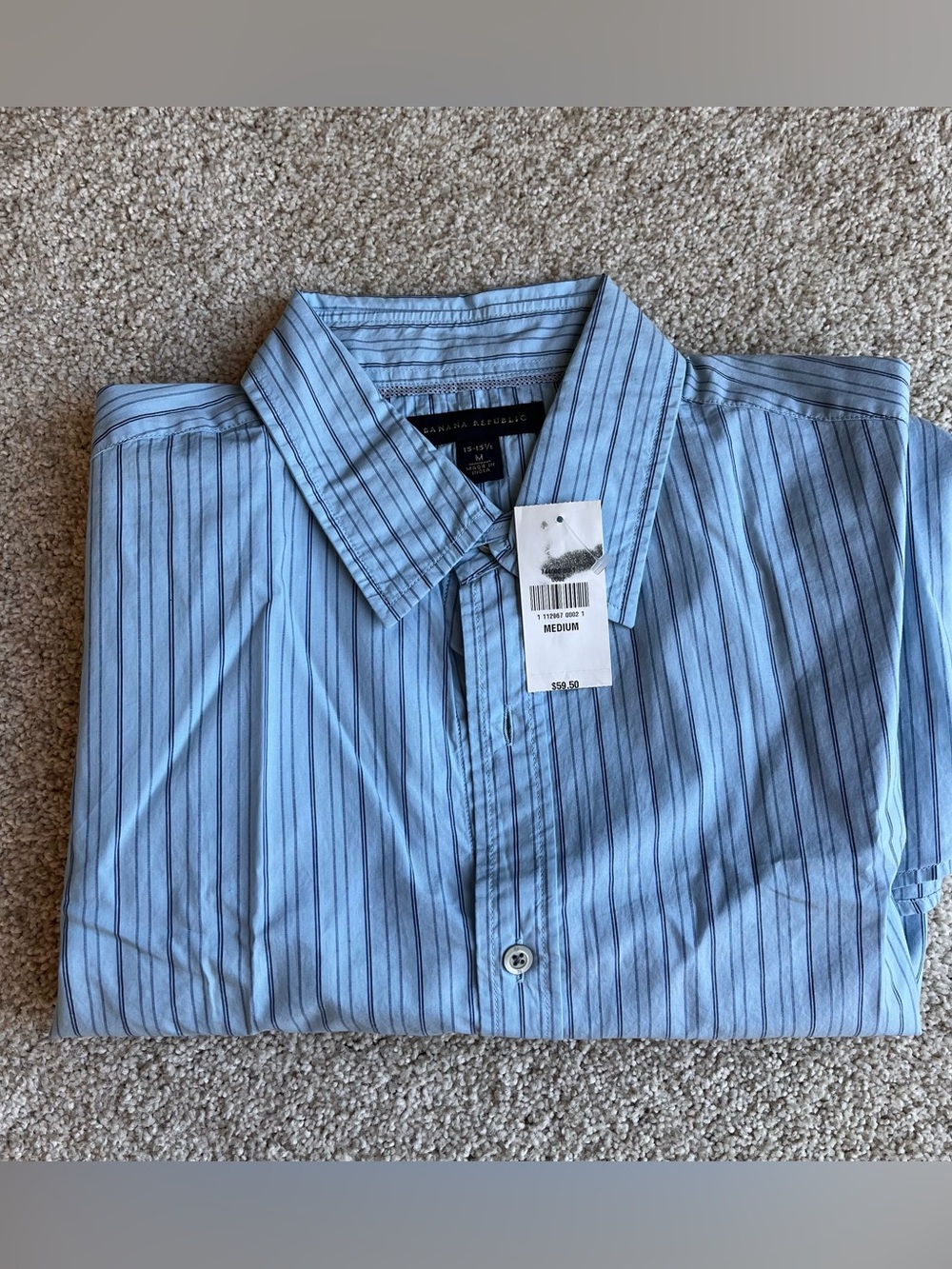 Banana Republic Men's Striped Long Sleeve Button-Down Shirt Medium